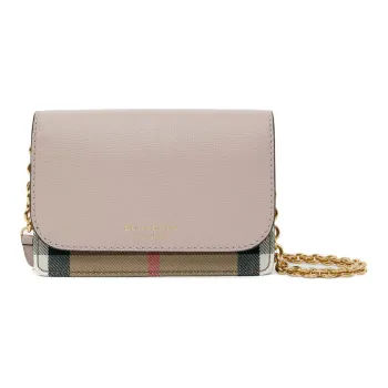 Burberry Vintage Calfskin Crossbody Bag, Shoulder Bag Women's Dusty Pink