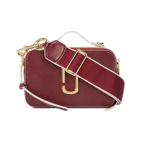 MARC JACOBS Leather Camera Crossbody Bag Large Size Women's Grape Red