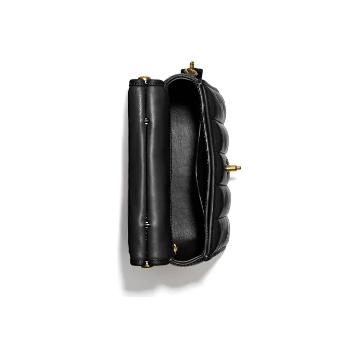 COACH Willis Leather Handbag Shoulder Bag Crossbody Bag Small Size Women's Black-2