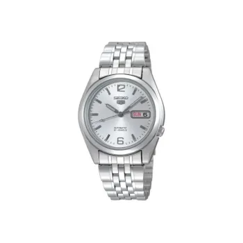 SEIKO 5 Collection Automatic Mechanical Movement Stainless Steel Strap Watch Men's Watches Silver Dial SNK385K1