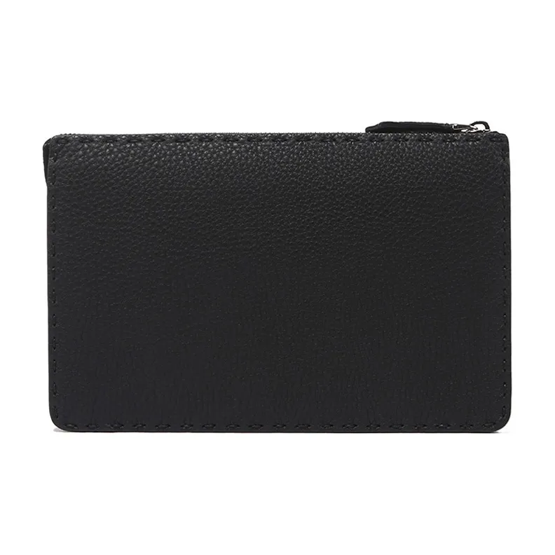FENDI Cow Leather Clutch Men's Black/Yellow-3