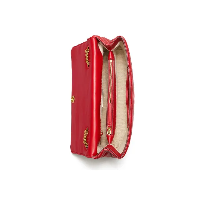 TORY BURCH Kira Sheepskin Crossbody Bag, Shoulder Bag Women's True Red-2