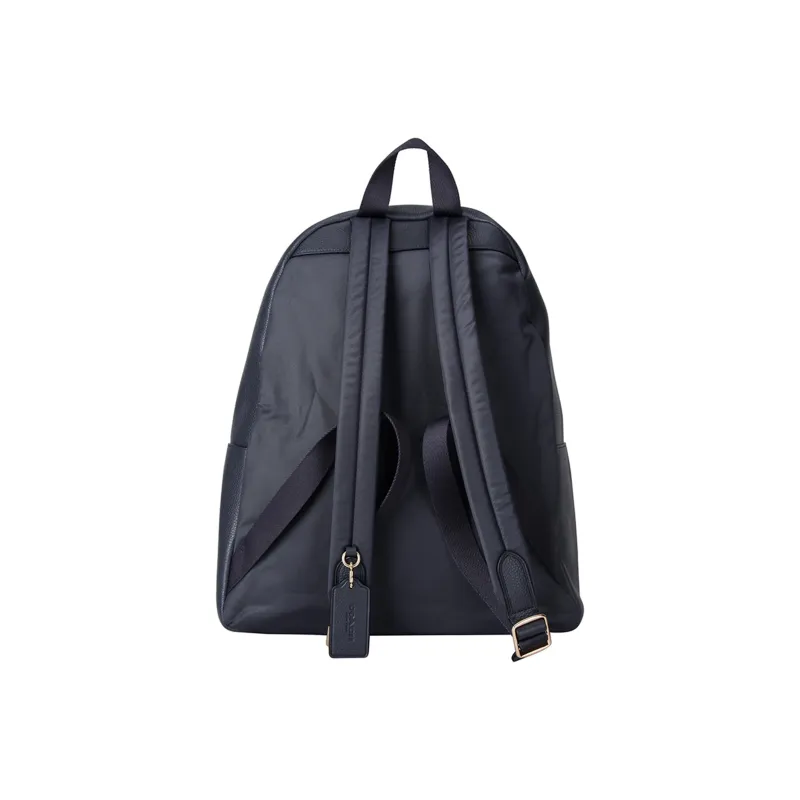 COACH Charlie Leather Backpack Large Size Women's Navy Blue-2