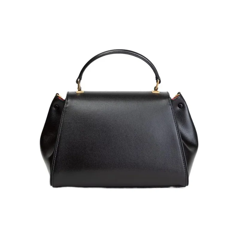 Valentino Leather One Shoulder Handbag Women's Black-1