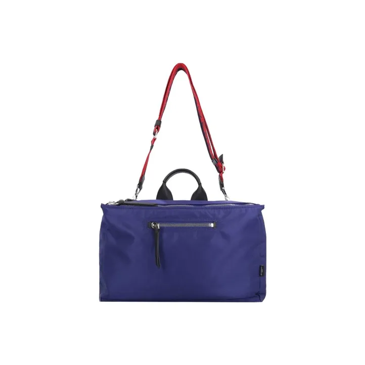 GIVENCHY Leather Detail Travel Bag Handbag Shoulder Bag Crossbody Bag Unisex Blue-0