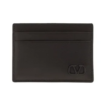 Valentino Cow Leather Card Holder Card Holder Men's Black
