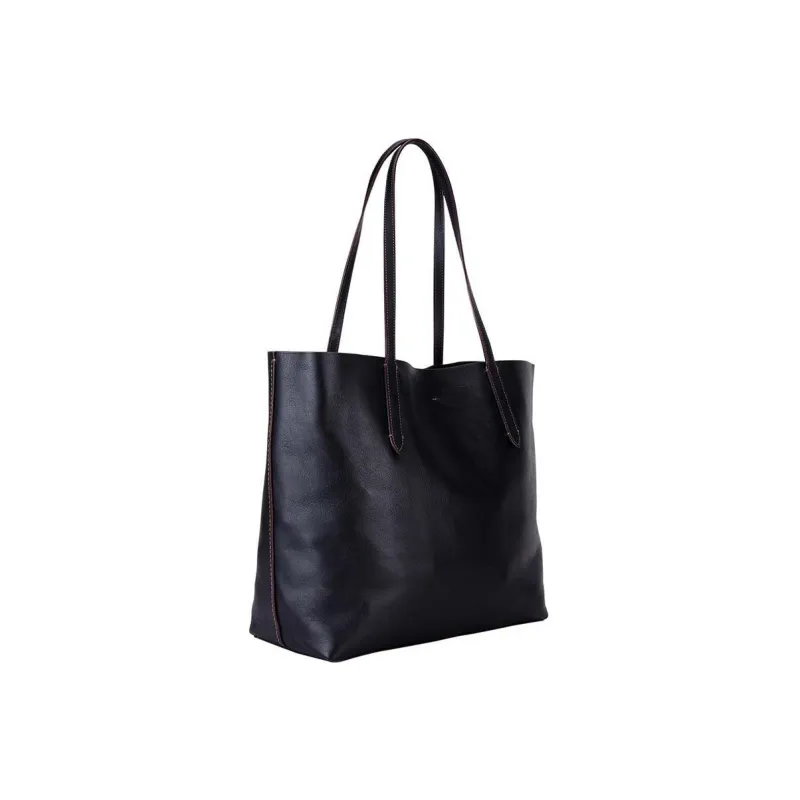 COACH X Keith Haring Hudson Calfskin Tote Shoulder Bag Handbag Tubas Women's Black Peach Red-2