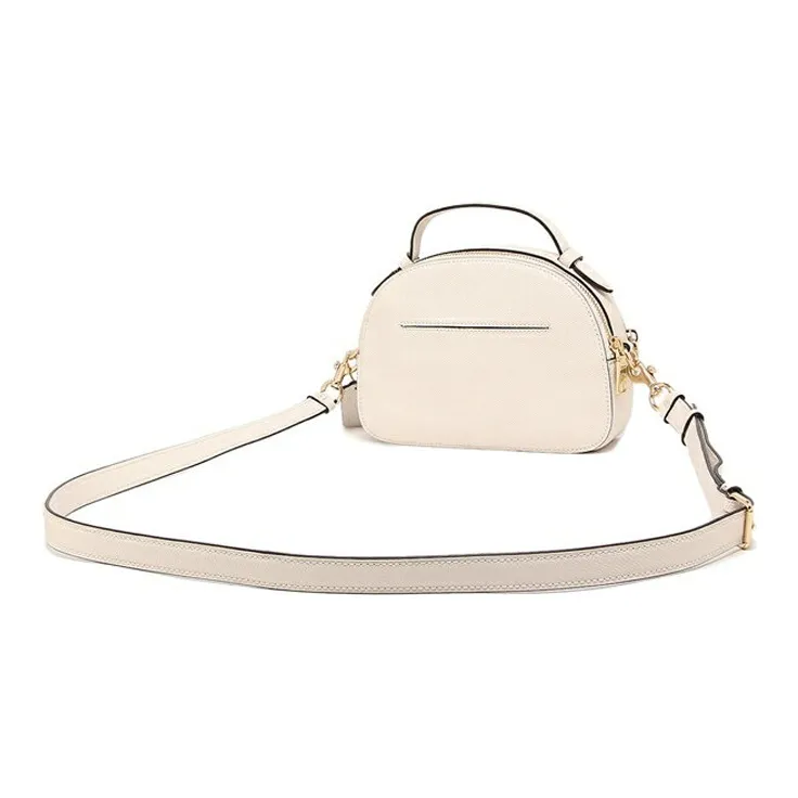 COACH Serena PVC Dome Bag, Handbag, Shoulder Bag, Crossbody Bag Trumpets Women's Pure White-3