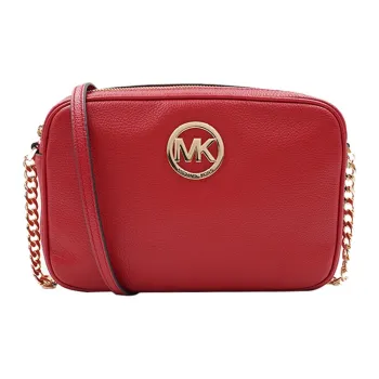 MICHAEL KORS Fulton Leather Camera Bags Crossbody Bags Shoulder Bags Large Size Women's Red