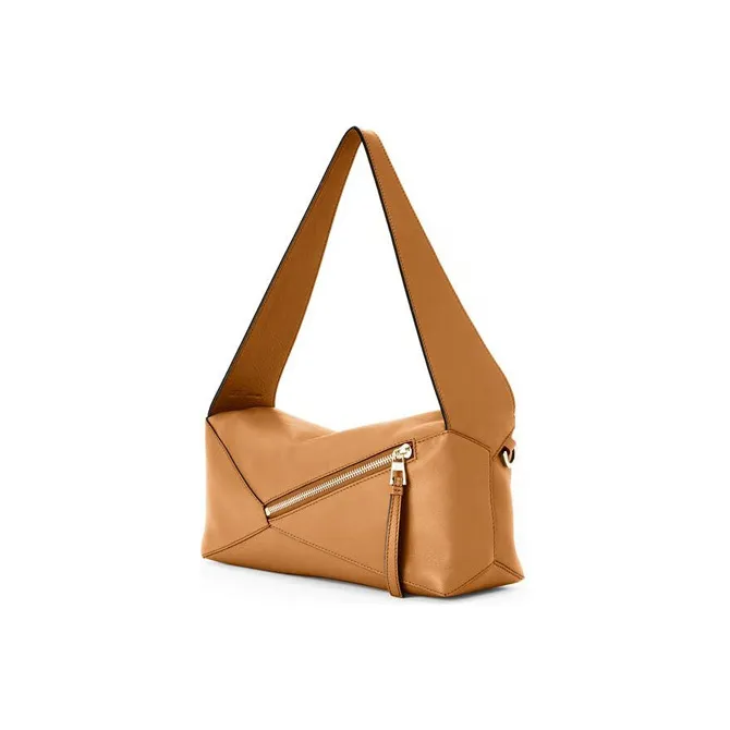 LOEWE Puzzle Hobo Bag In Nappa Calfskin Warm Desert-3