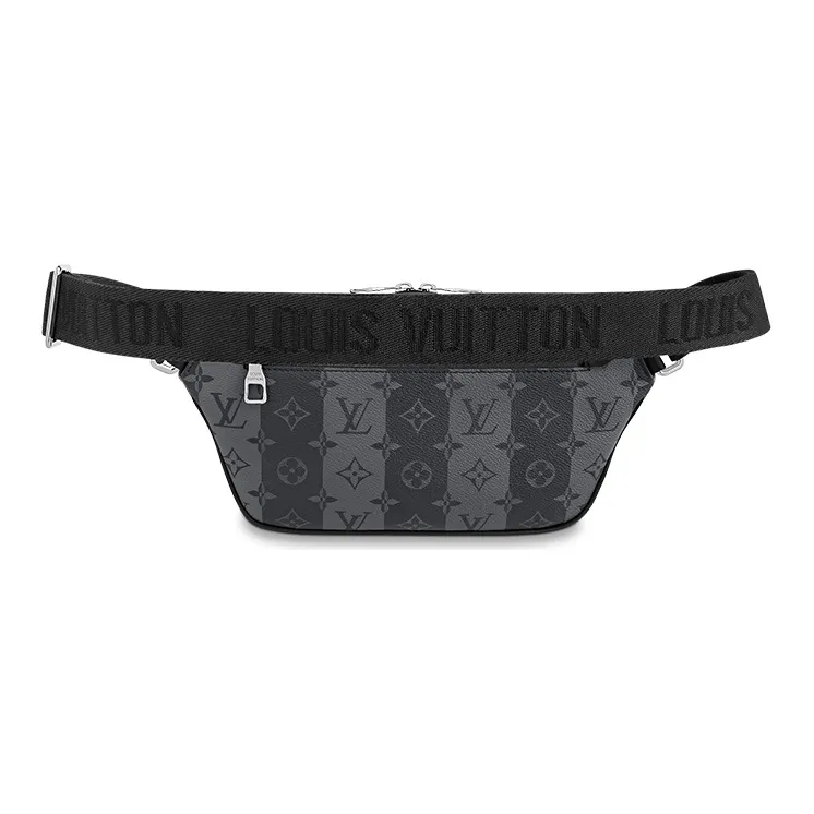 LOUIS VUITTON NIGO Collaboration Coated Canvas Handheld Shoulder Bag Unisex Gray-3