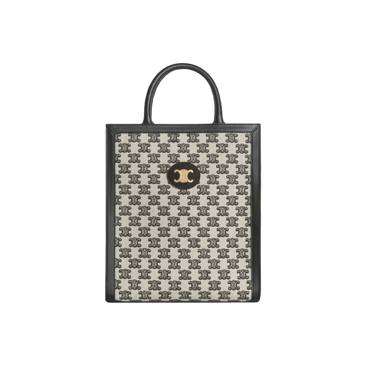 CELINE Cow Leather Shoulder Bag Crossbody Bag Handbag Women's Black-0
