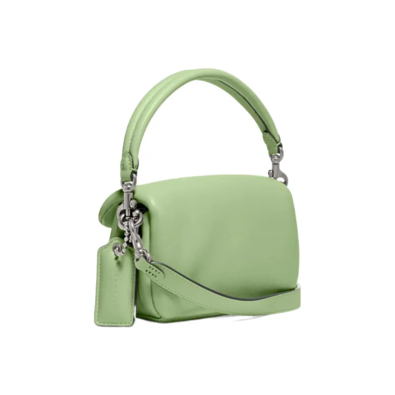 COACH Pillow Tabby Leather Shoulder Bag, Pillow Bag, Cloud Bag, Shoulder Bag, Crossbody Bag, Handbag Women's Green-1
