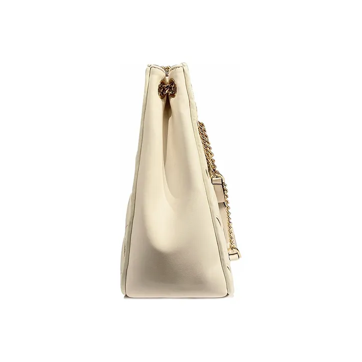 MICHAEL KORS Regina Leather Shoulder Bag Crossbody Bag Handbag Large Size Women's Light Khaki/Cream White-1