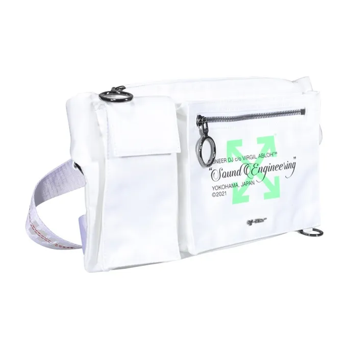 OFF WHITE Fabric Fanny Pack Regular Men's White-1