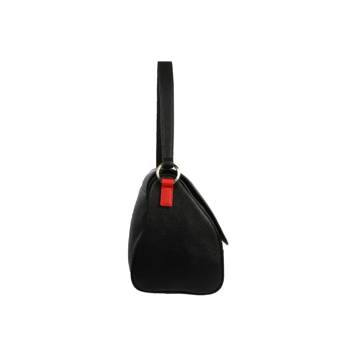 MOSCHINO Leather Crossbody Bag, Shoulder Bag Women's Black-3