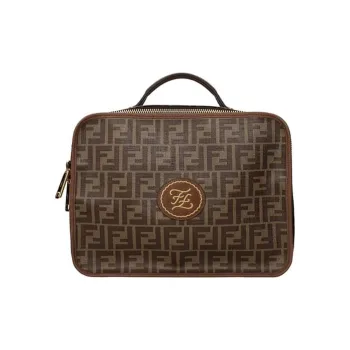 FENDI PU Travel Bag, Shoulder Bag, Crossbody Bag, Handbag Men's Brown