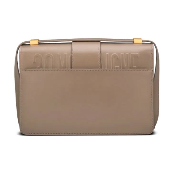 DIOR 30 Montaigne Smooth Cow Leather Shoulder Bag Crossbody Bag Women's Warm Taupe Gray-3
