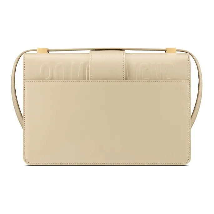 DIOR Montaigne Collection 30 Smooth Finish Cow Leather Crossbody Bag Shoulder Bag Women's Beige-2