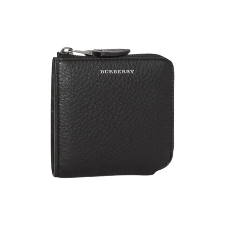 Burberry Cow Leather Coin Purse Regular Unisex Black-1