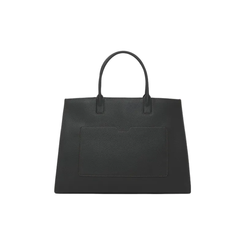 Burberry Leather Frances Bag, Tote Bag, Shopping Bag, Handbag Medium Size Women's Black-4