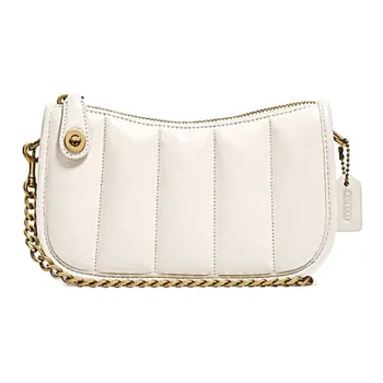 COACH Swinger Sheepskin Shoulder Bag Mahjong Handbags Shoulder Bags Women's Pink White