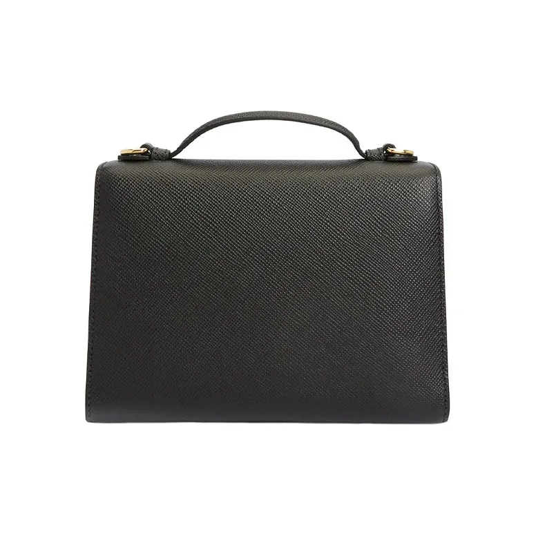 PRADA Saffiano Cow Leather Shoulder Bag Crossbody Bag Handbags Regular Women's Black-2