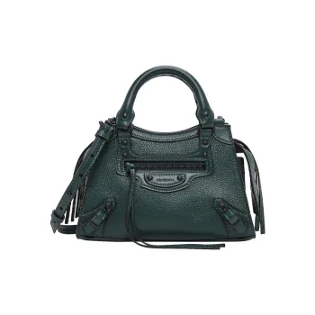 Balenciaga Neo Classic Cow Leather Handbag Regular Women's Forest Green
