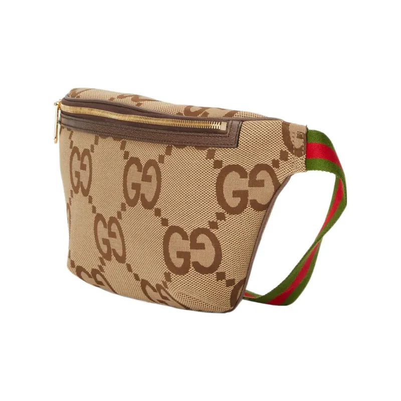 GUCCI Canvas Crossbody Bag, Shoulder Bag, Fanny Pack Regular Men's Beige Brown-1