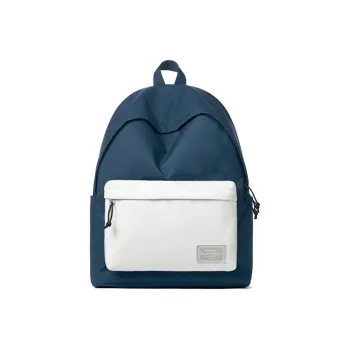 MR.ACE HOMME Polyester Backpack Regular Unisex Blue/White