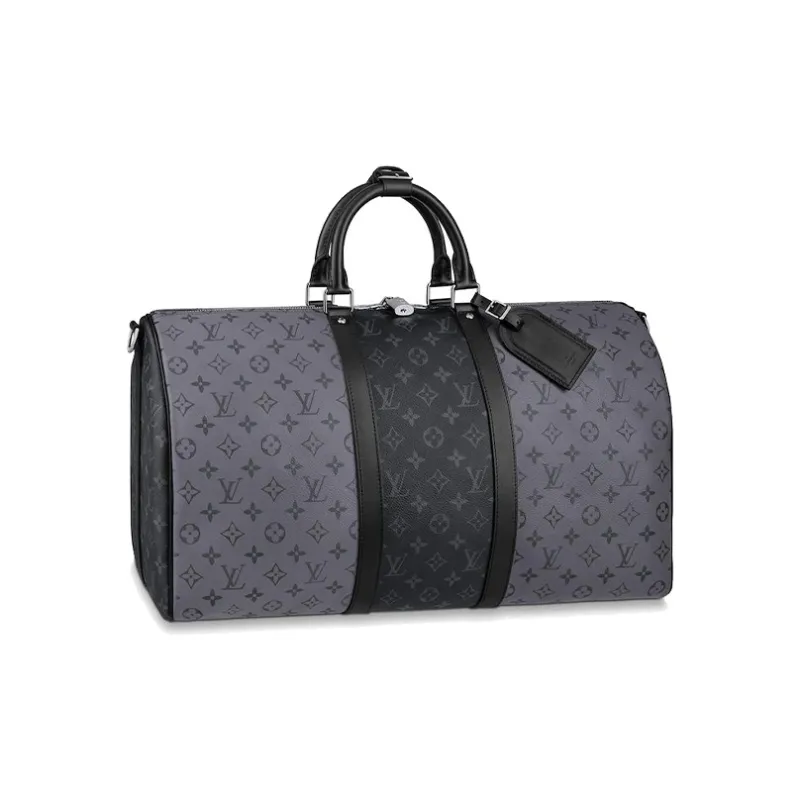 LOUIS VUITTON Keepall Bandouliere Monogram Eclipse Reverse 50 Gray-2