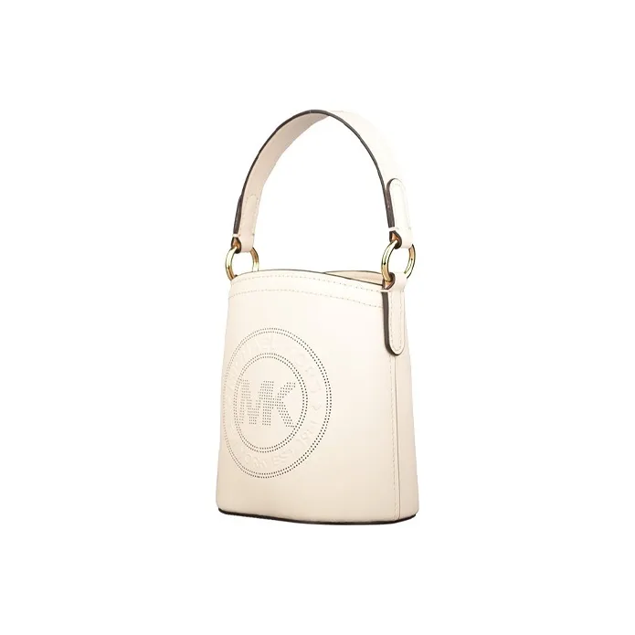 MICHAEL KORS Aidy Leather Water Bucket Bag Handheld Handbag Crossbody Bag Small Size Women's Ecru-1