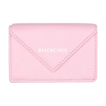 Balenciaga Calfskin Clutches Wallets Mini Women's Pink