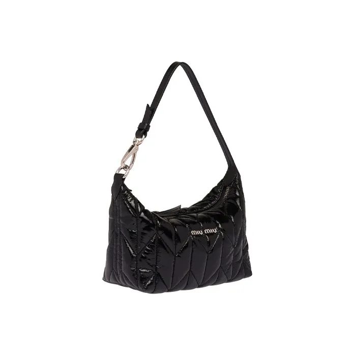 MIU MIU MaritimeSpirit Leather Portable Handbag Shoulder Bag Mini Women's Black-1