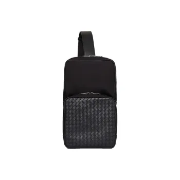 Bottega Veneta Leather Crossbody Bags Sling Bags Men's Black