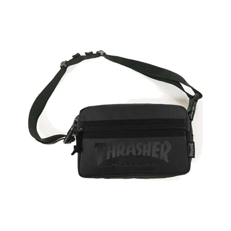 Thrasher Canvas Small Crossbody Bag Shoulder Bag Crossbody Bag Unisex Black-0