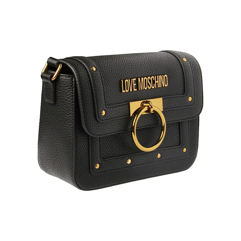 MOSCHINO Polyurethane Shoulder Bag Women's Black-1