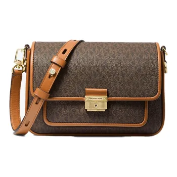MICHAEL KORS Bradshaw Cow Leather Envelope Bag, Crossbody Bag, Shoulder Bag Women's Acorn Brown