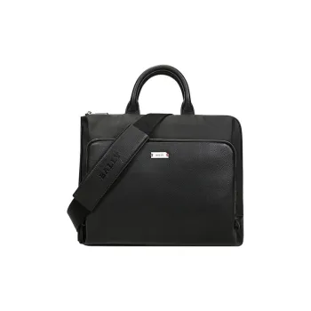 BALLY Canvas With Leather Handbag Briefcase Men's Black