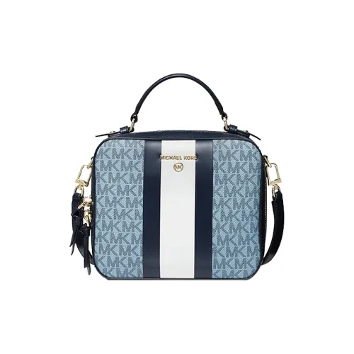 MICHAEL KORS Jet Set Coated Canvas Portable Crossbody Bag Shoulder Bag Women's Blue White Multicolor