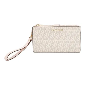 MICHAEL KORS Jet Set Travel Artificial Leather Clutch Envelope Bag Wallet Women's Ecru
