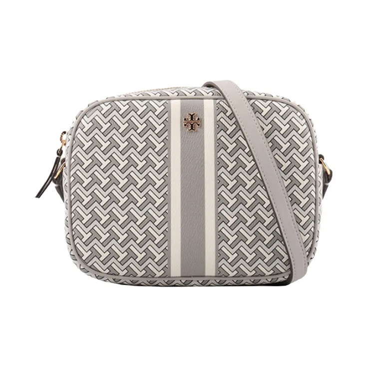 TORY BURCH T Zag Leather Shoulder Bag, Crossbody Bag Women's Gray-0