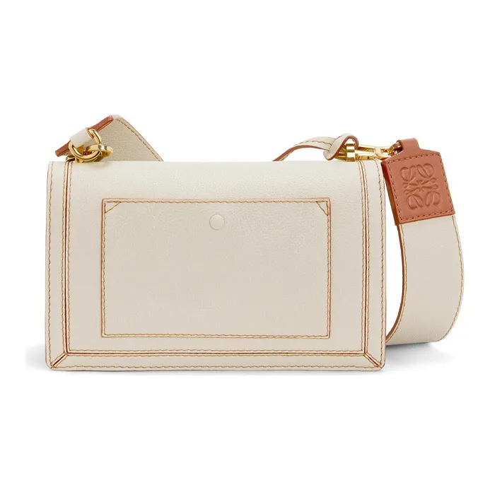 LOEWE Barcelona Soft Grained Calfskin Handbags Shoulder Bag Crossbody Bag Small Size Women's Light Wheat-3