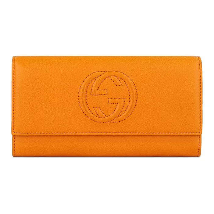 GUCCI Soho Leather Wallet Women's Yellow-0