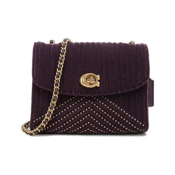 COACH Parker Fabric With Leather Chain Bag, Crossbody Bag, Shoulder Bag Women's Plum