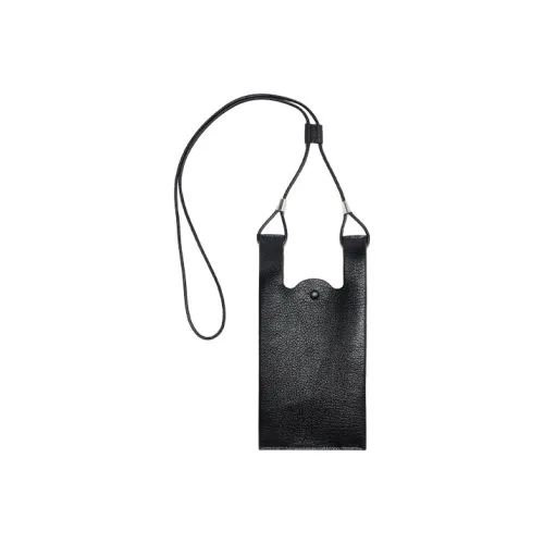 Maison Margiela Goatskin Halter Cell Phone Pouch Unisex Black