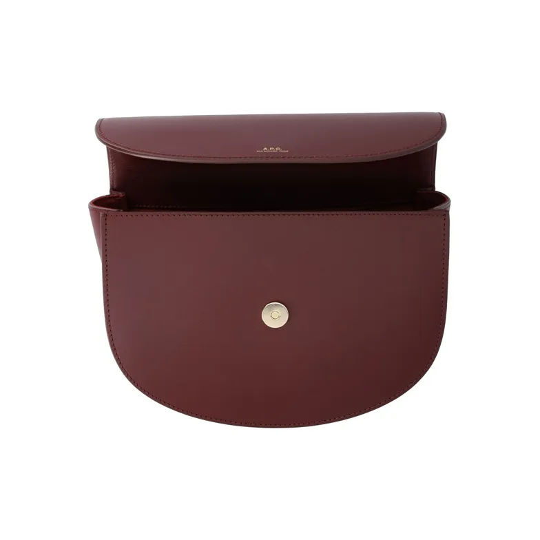 A.P.C Leather Shoulder Bag Crossbody Bag Women's Red-4