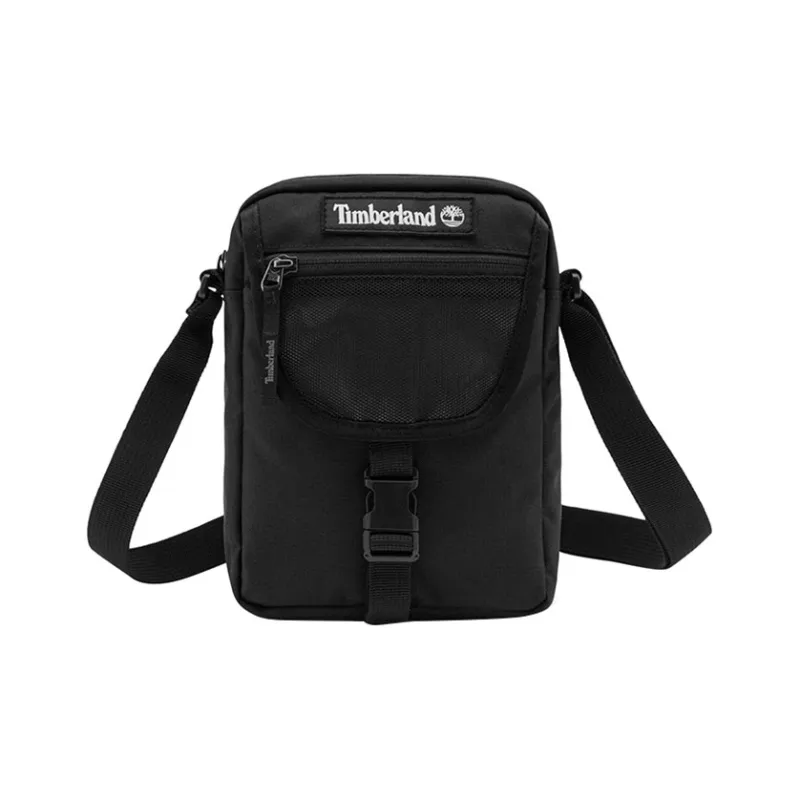 Timberland Fabric Shoulder Bag, Crossbody Bag Regular Unisex Black-0