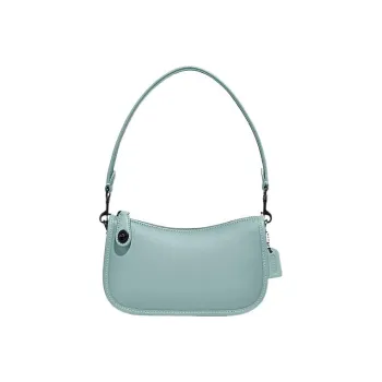 COACH Cow Leather Crescent Bag Mahjong Bag Shoulder Bag Handbag Shoulder Bag Women's Mint Green