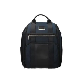 TUMI Leather Backpack Unisex Blue